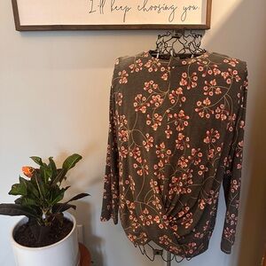 Anymiss Floral Long Sleeve Top